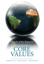 The world with South America and Africa visible and the title of Core Values