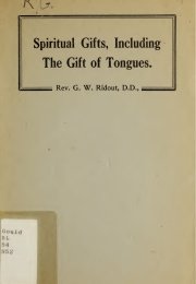 Cover Image of Book - Spiritual Gifts, Including the Gift of Tongues