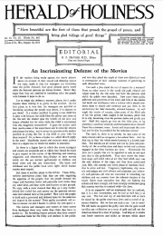 Title Page of Herald of Holiness - August 10, 1921