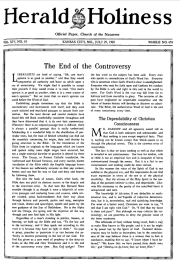 Front page of Herald of Holiness - July 29, 1925