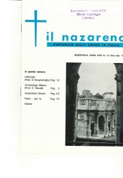 IL NAZARENO - Gennaio-Aprile 1980