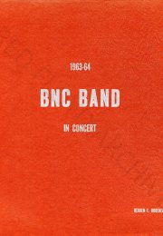 Bethany Nazarene College Band in Concert 1963-1964