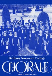 Bethany Nazarene College Chorale 1989