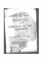 Manual of the Church of the Nazarene (Los Angeles) 1898