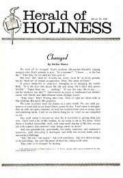 Herald of Holiness - March 23, 1960