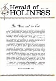 Herald of Holiness - August 3, 1960