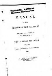 Manual of the Church of the Nazarene (Los Angeles) 1905