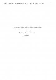 Pornography’s Effect on the Circulation of Rape Culture