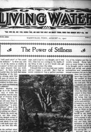 Living Water, Aug. 11, 1910