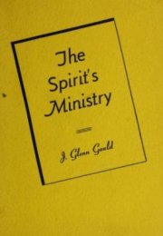 The Spirit's Ministry