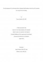 The Development of an Education Plan to Maintain Staff Readiness in the Face of Evacuation in a Long-Term Care Setting