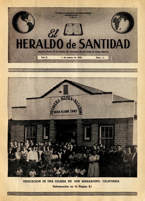 Portada: Dedicación de una iglesia en San Bernardino, California