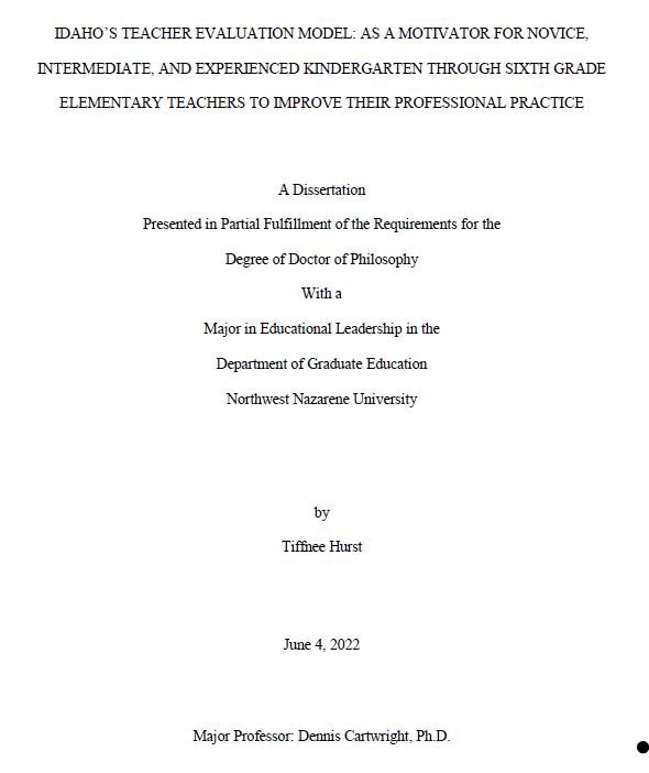 Dissertation cover