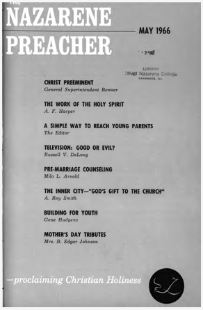 Title Page of Nazarene Preacher