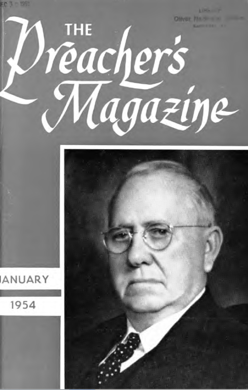 Title Page of Preacher's Magazine Photo of Bud Robinson (assumed)