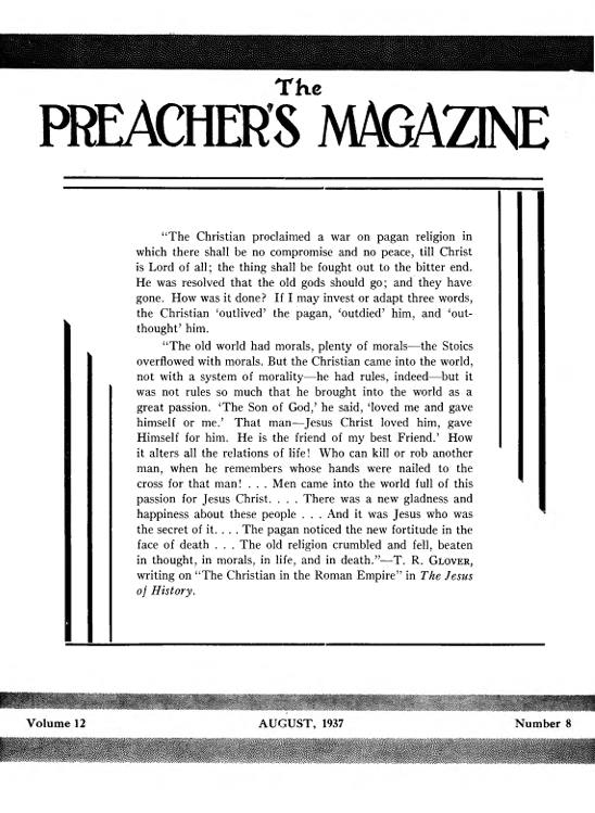 Title Page of Preacher's Magazine