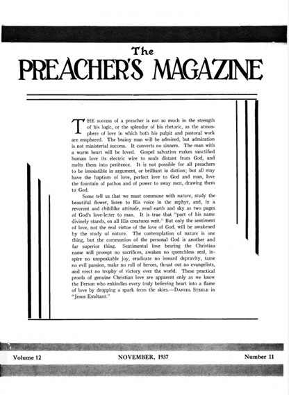 Title Page of Preacher's Magazine