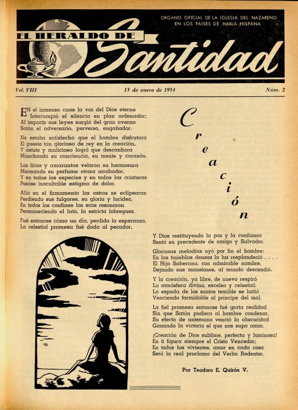 Portada: Creación, Teodoro E. Quirós V.
