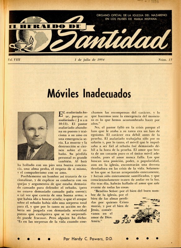 Portada: Móviles inadecuados, Hardy C. Powers