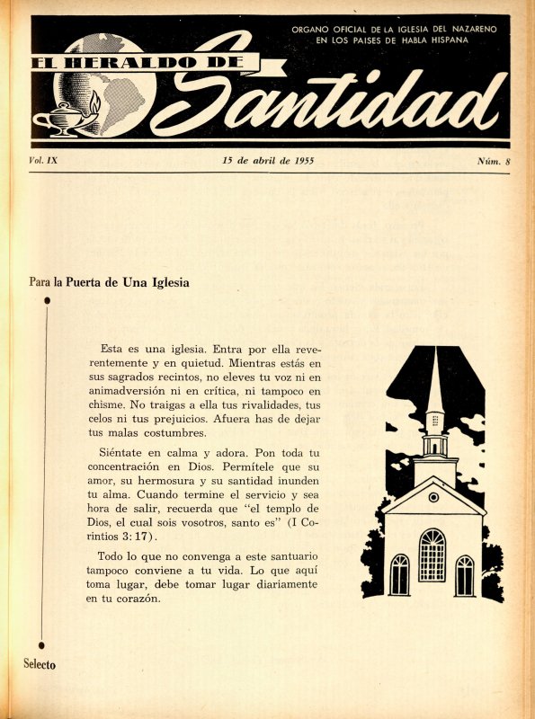 Portada: Para la puerta de la iglesia, Selecto