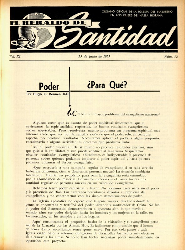 Portada: Poder ¿Para qué?, Hugh C. Benner