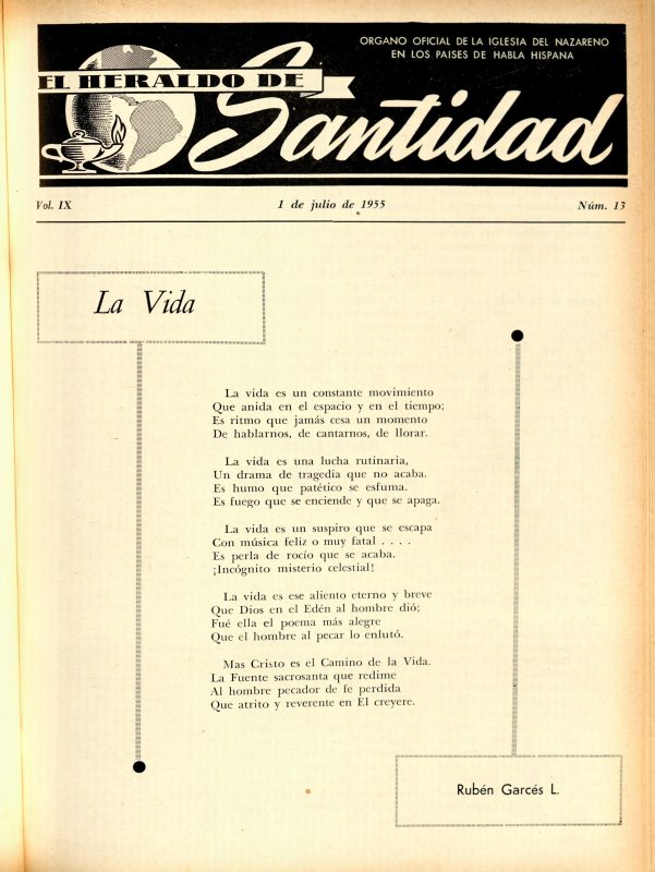 Portada: La vida, Rubén Garcés L.