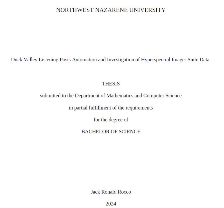 Thesis title page