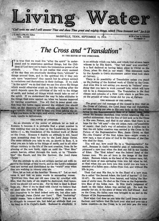 Living Water, September 10, 1914