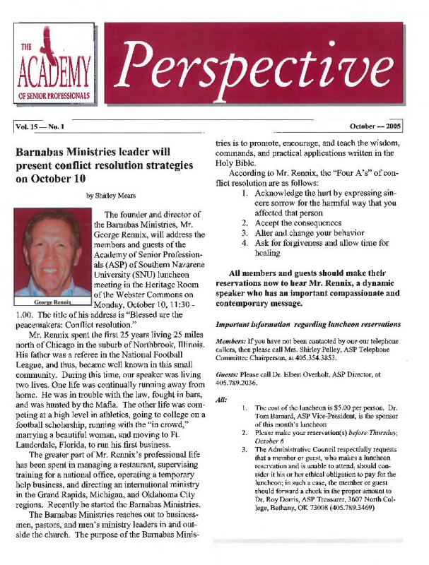 The Academy Perspective Vol. 15 2005-2006