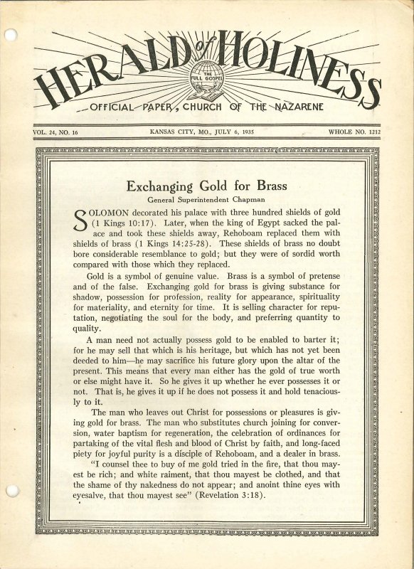 HERALD OF HOLINESS - July 6, 1935