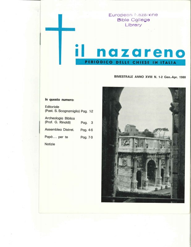 IL NAZARENO - Gennaio-Aprile 1980