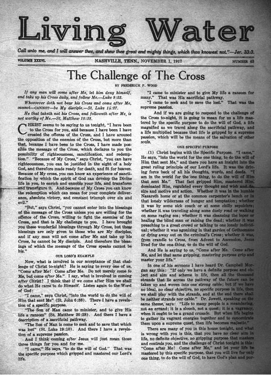 Living Water, November 1, 1917