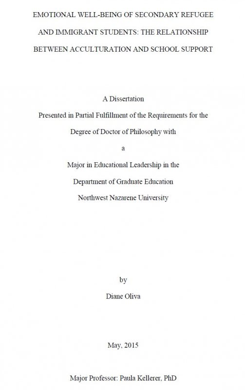 Emotional well-being of secondary refugee and immigrant students: The relationship between acculturation and school support