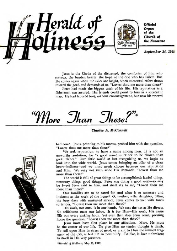 Herald of Holiness - September 24, 1958