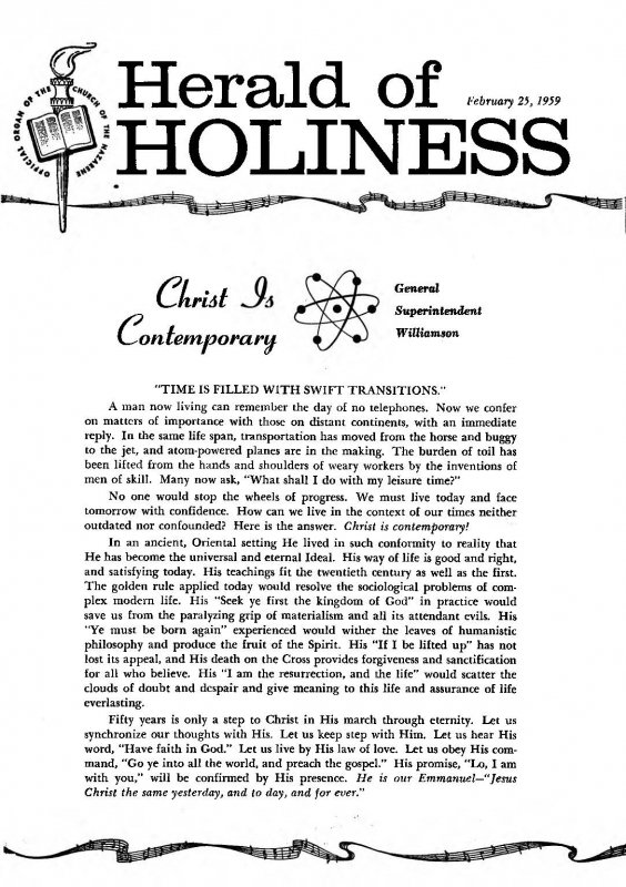 Herald of Holiness - February 24, 1959