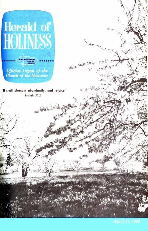 Herald of Holiness - April 17, 1963