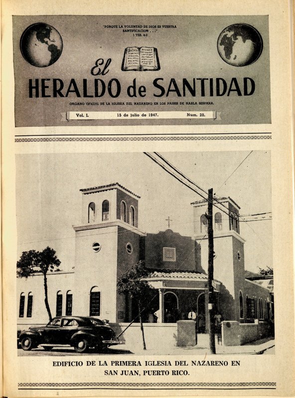 El Heraldo de Santidad, 15 de Julio 1947, Vol 1 N° 20