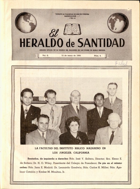 El Heraldo de Santidad, 15 de Enero 1948, Vol 2 N°8