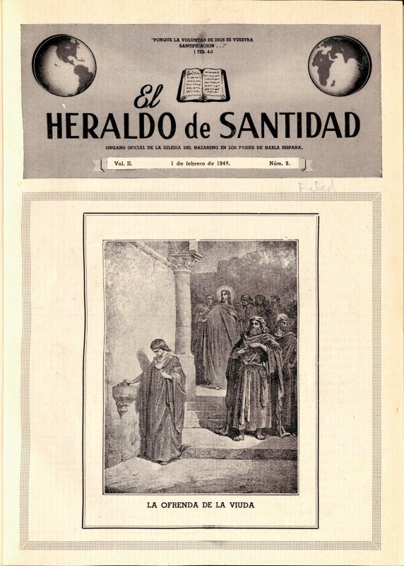 El Heraldo de Santidad, 1 de Febrero 1948, Vol 2 N°9