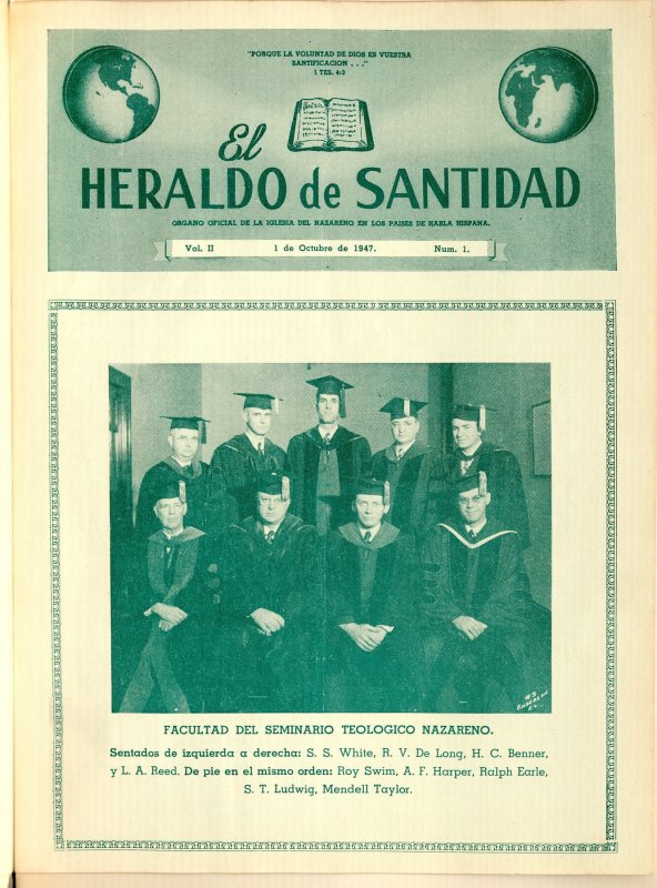 El Heraldo de Santidad, 1 de Octubre 1947, Vol 2 N°1