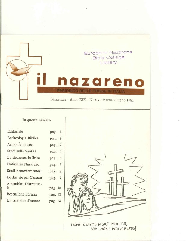 IL NAZARENO - Marzo-Giugno 1981