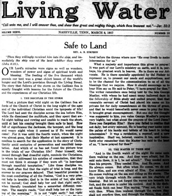 Living Water, Mar. 8, 1917