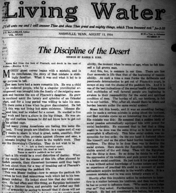 Living Water, Aug. 13, 1914