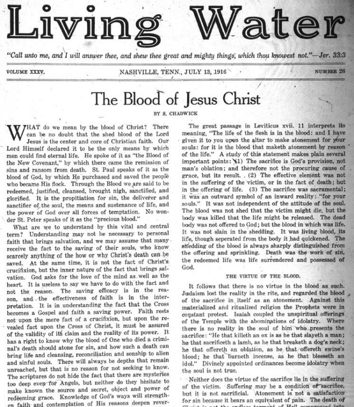 Living Water, July 13, 1916