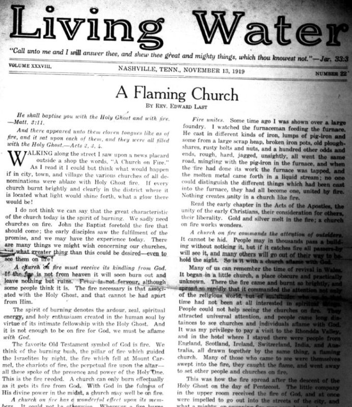 Living Water, Nov. 13, 1919