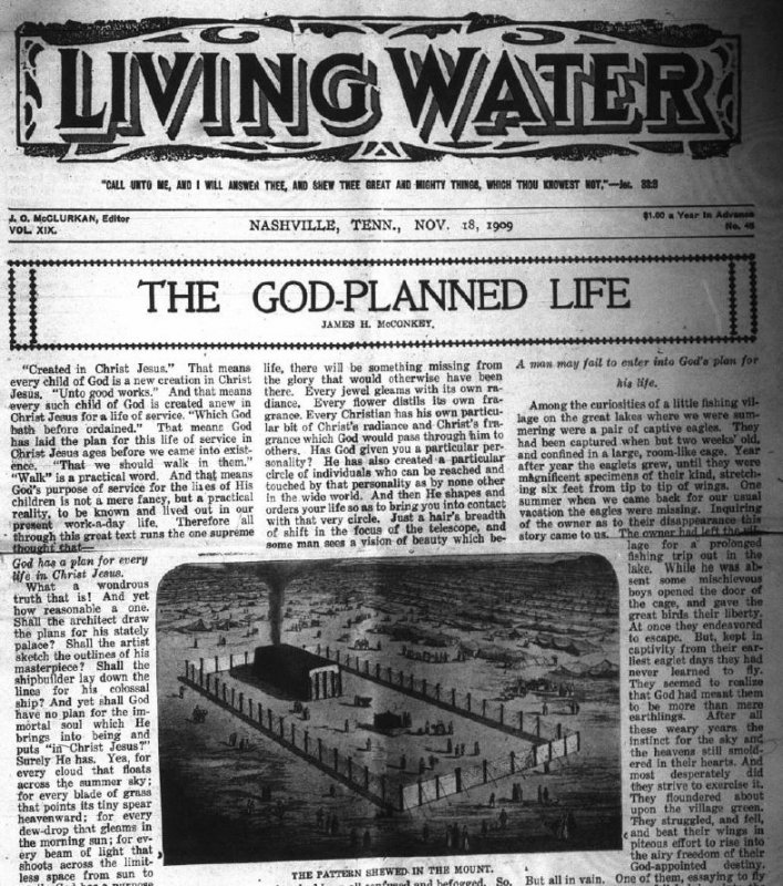 Living Water, Nov. 18, 1909