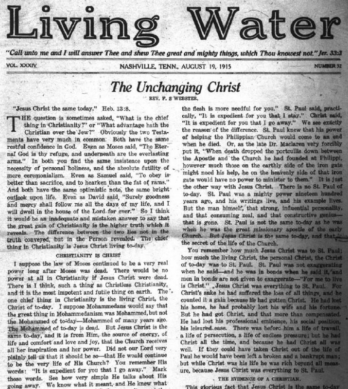 Living Water, Aug. 19, 1915