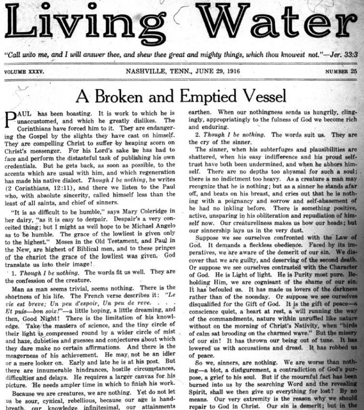 Living Water, June 29, 1916